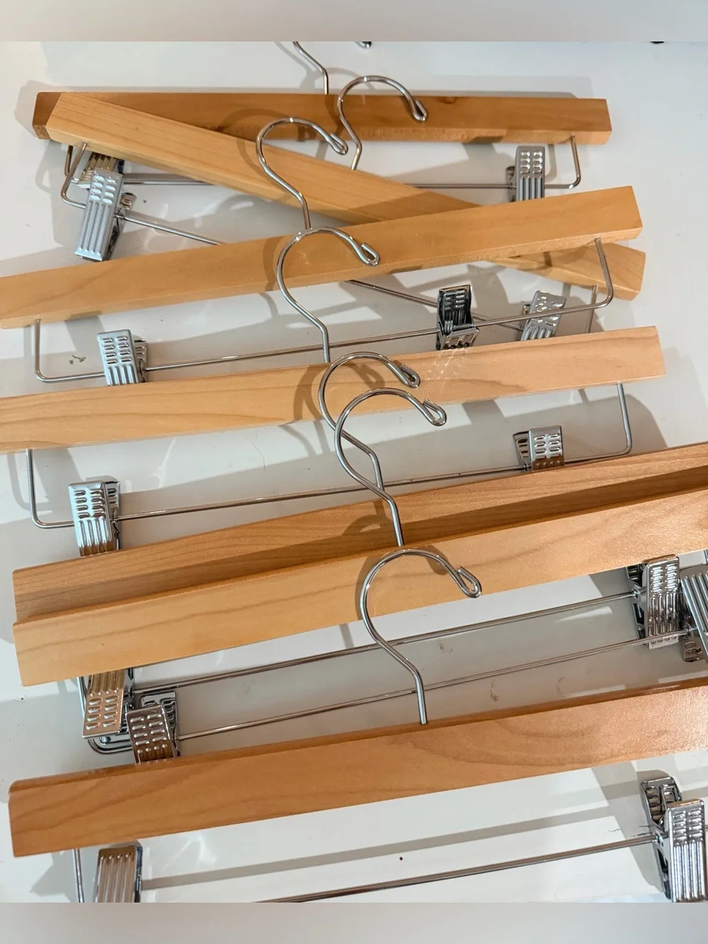 Set of 7 Wooden Pant and Skirt Hangers